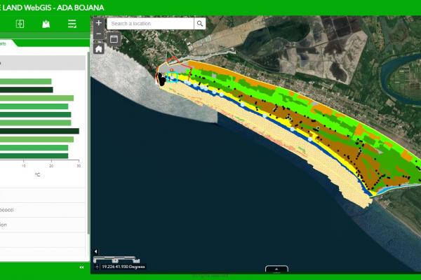 Ada Bojana pilot area WebGIS