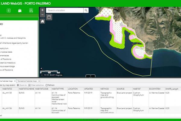 Porto Palermo pilot area WebGIS