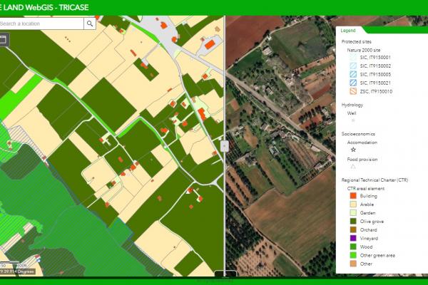 Tricase pilot area WebGIS
